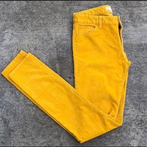 Banana Republic Mustard Yellow Slim Corduroy Pants